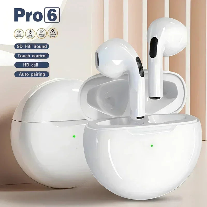 Pro 6 TWS Bluetooth Earphones Wireless Bluetooth Headset Noise