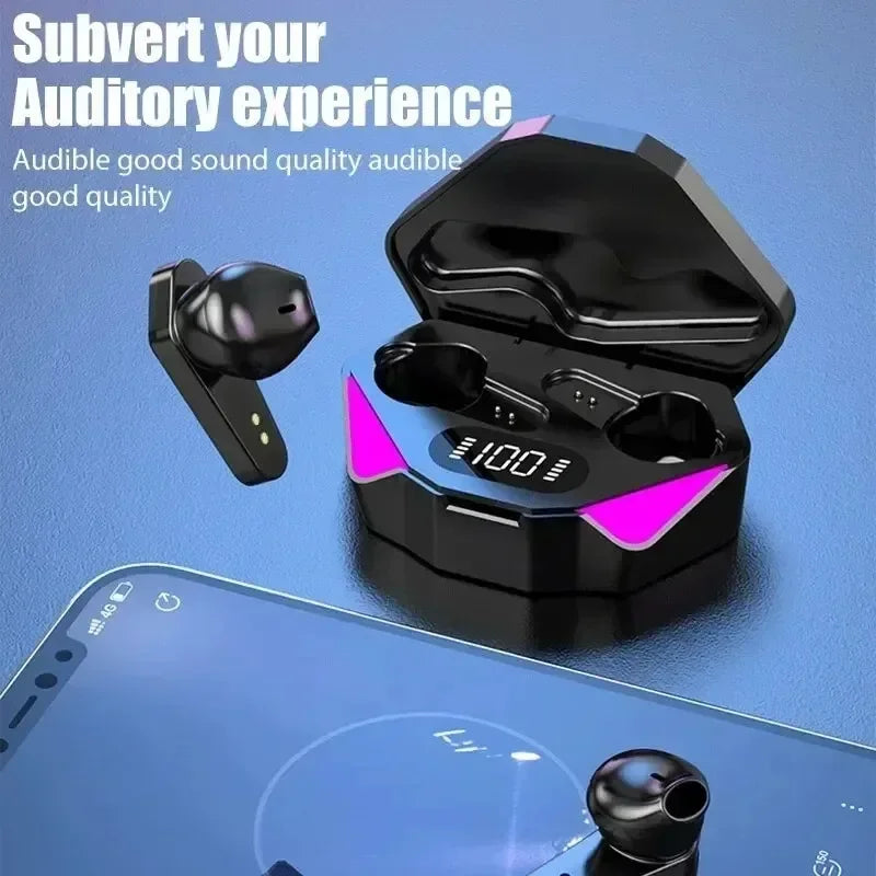 New X15 TWS Earphones Wireless Headphones 65ms Low Latency Earbuds