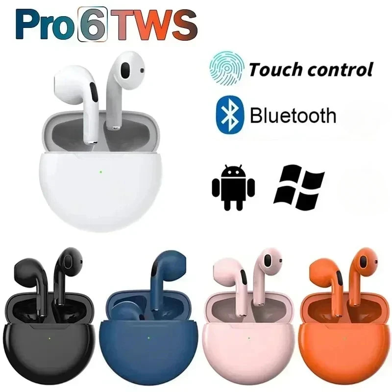 Pro 6 TWS Bluetooth Earphones Wireless Bluetooth Headset Noise