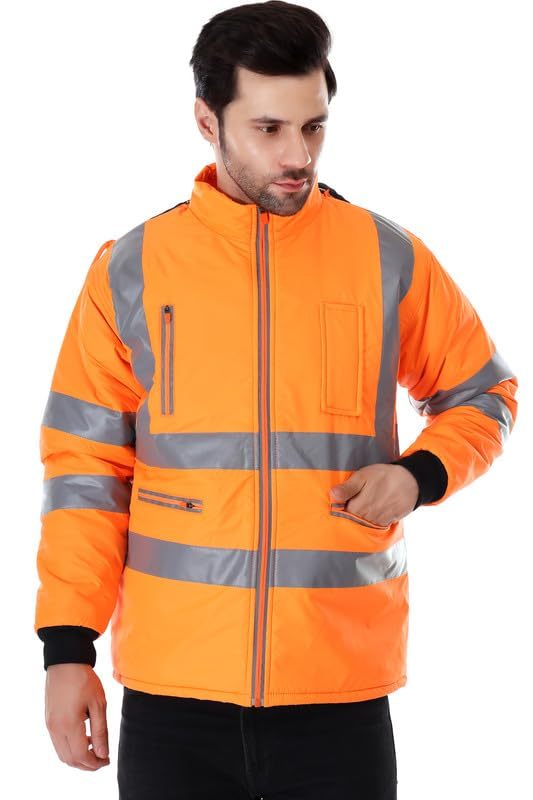 Reflective Safety Jacket Full Lightweigh and comfortable-ORANGE