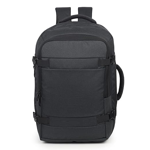 45 Ltrs Expandable Travel Laptop Backpack-BLACK